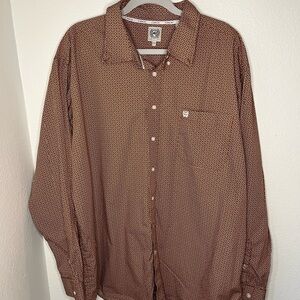 Cinch Men’s Rust Dress Shirt Classic Collar